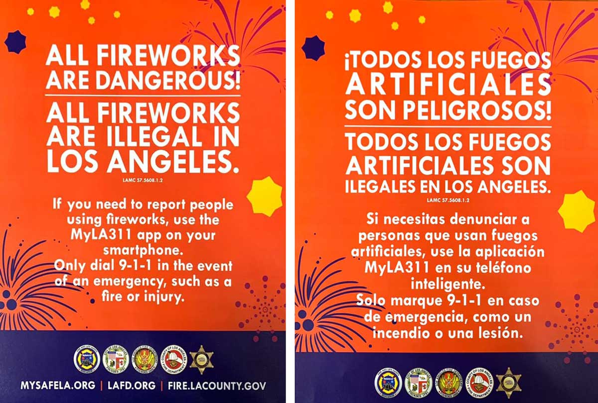 All Fireworks are Illegal in Los Angeles Arleta Neighborhood Council