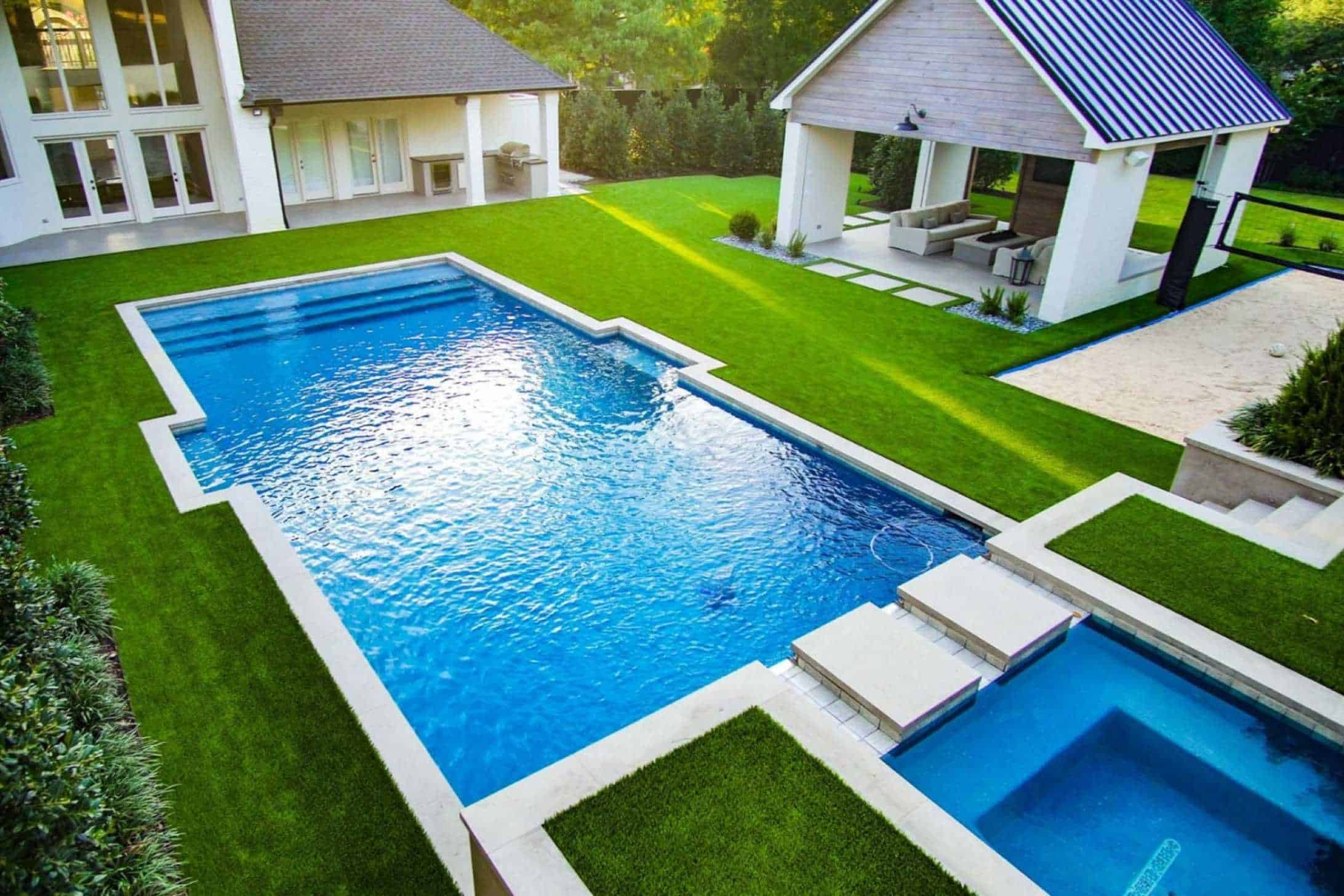 Swimming Pool Area Turf Installations Arlington, TX // ATI