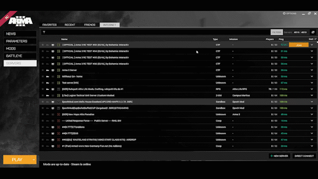 TOP 10 ARMA 3 EDEN UPDATE SERVER BROWSER News Arma 3