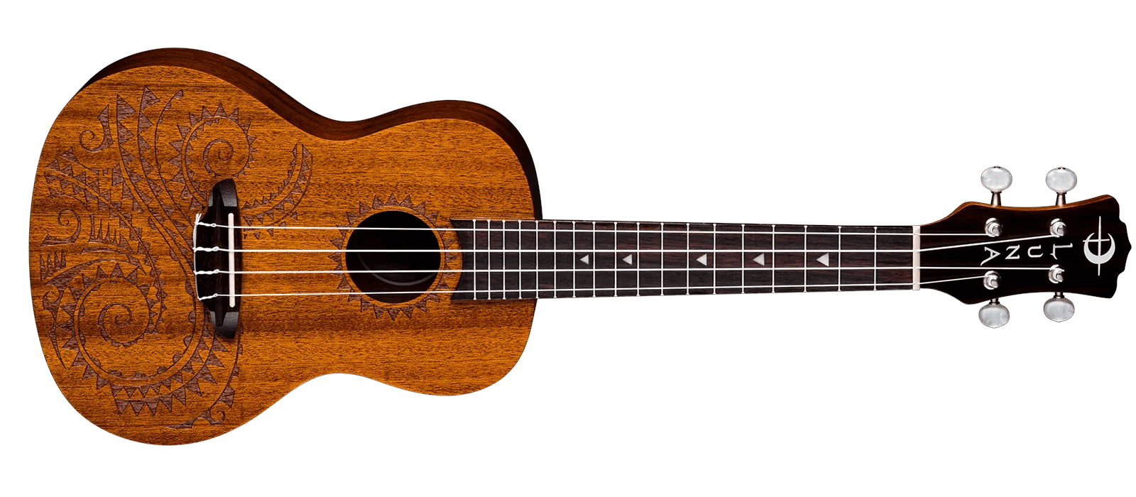 にはご ルナ ウクレレ Luna Uke Tattoo Concert Mahogany Ukulele with Gigbag