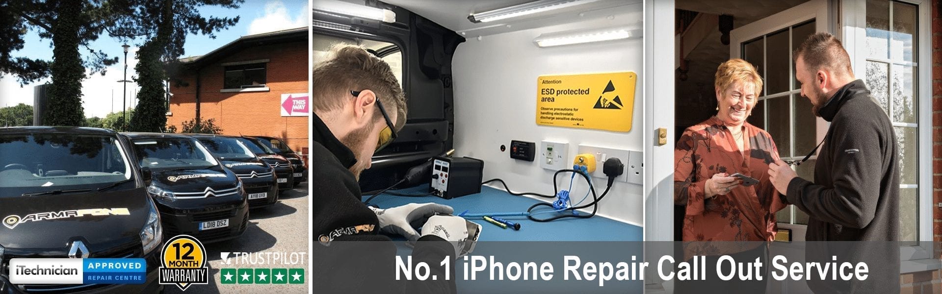 iPhone Repair Call Out Service Header V4 • ArmaFone