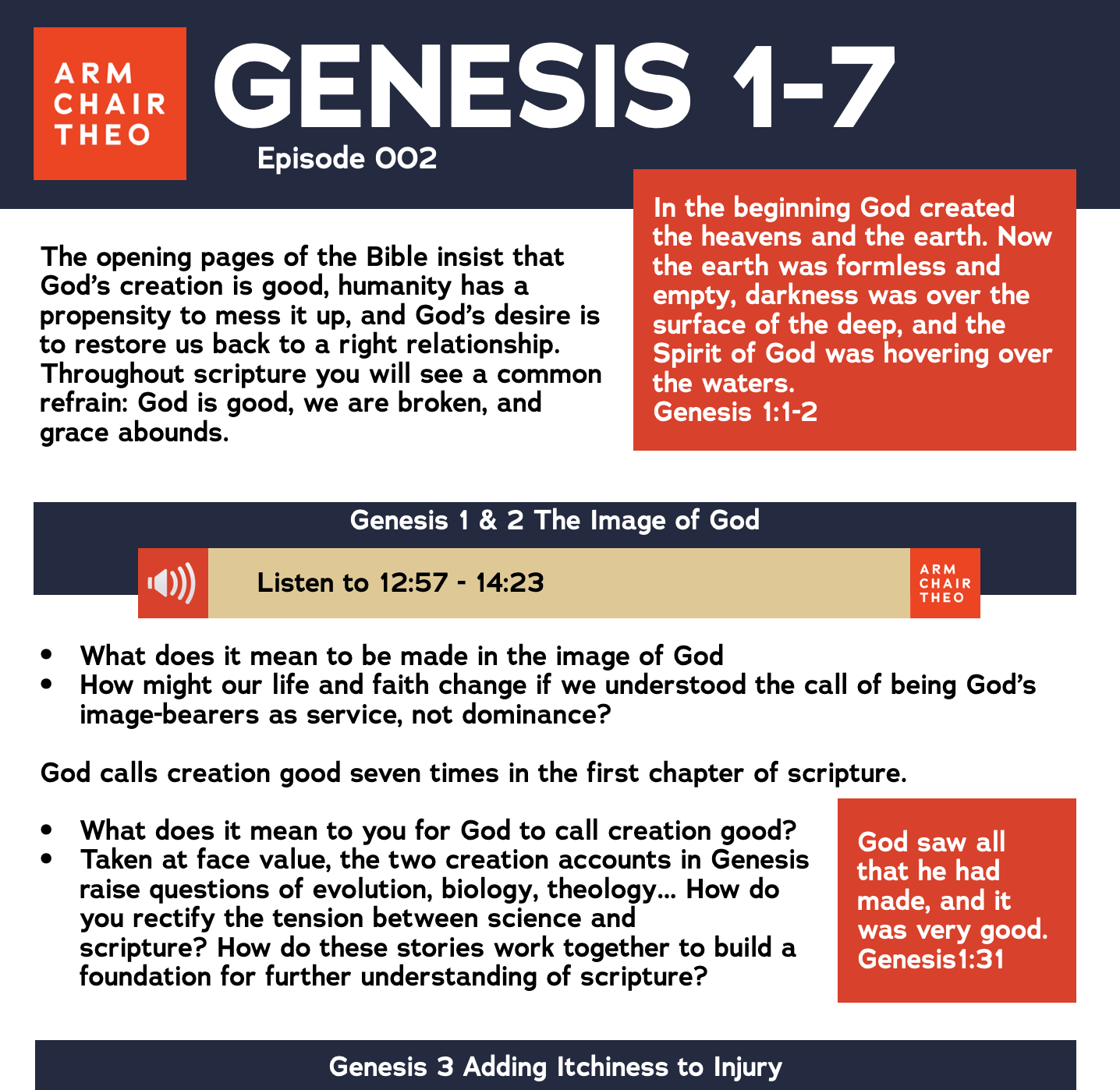 Genesis Armchair Theology
