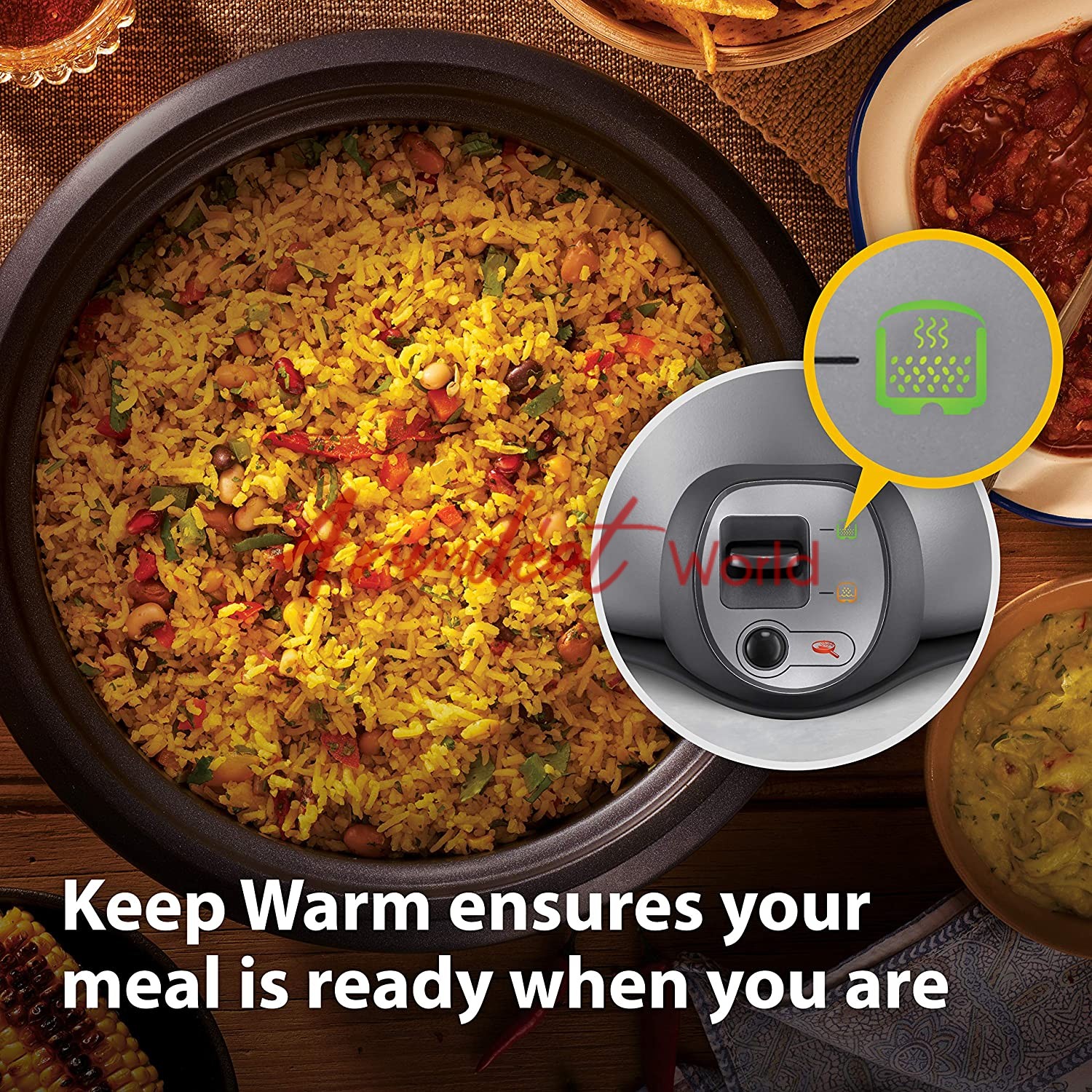 Crockpot 2.2L Rice Cooker Silver Armdeot Interiors