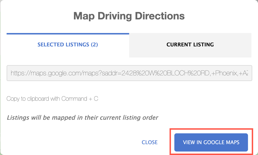 Driving Directions in Flexmls ARMLS Blog