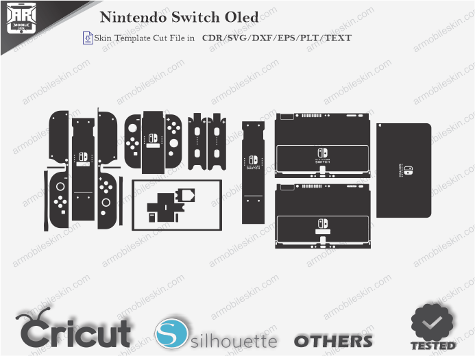 Nintendo Switch OLED Skin Template Vector ARMOBILESKIN