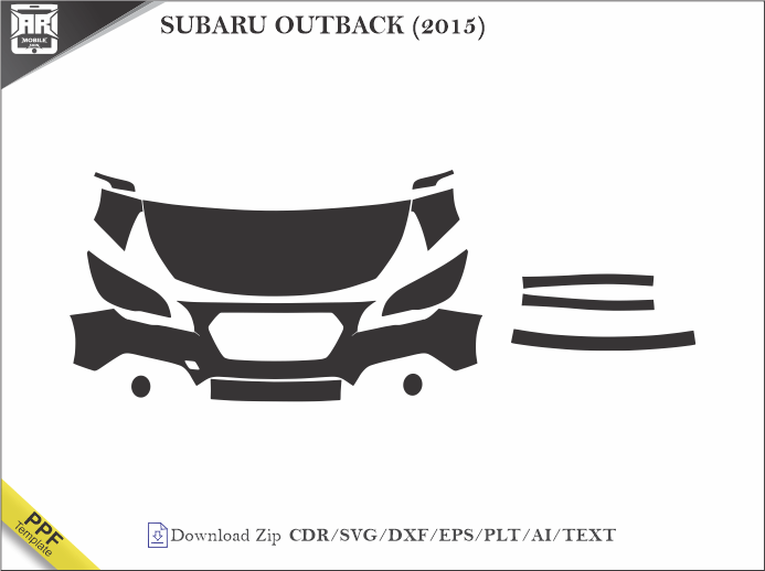 SUBARU OUTBACK (2018) Car PPF Template ARMOBILESKIN