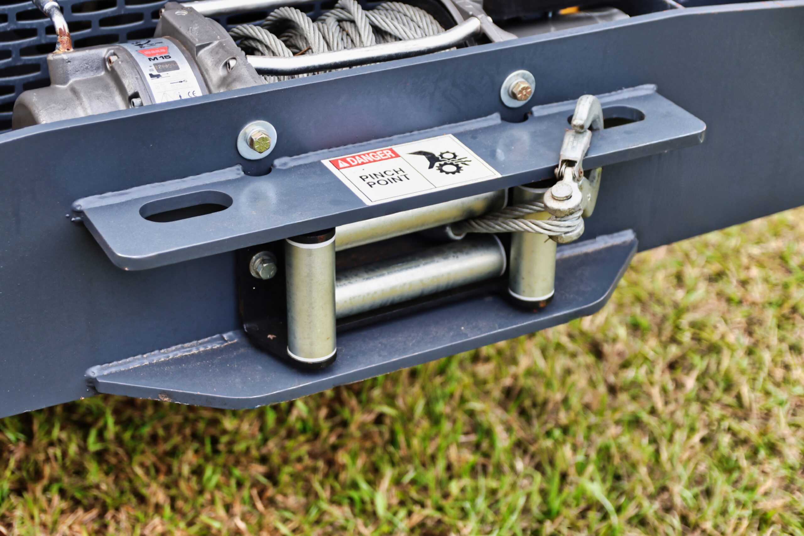 Skid Steer Winch Mount Bumper Armor Cage