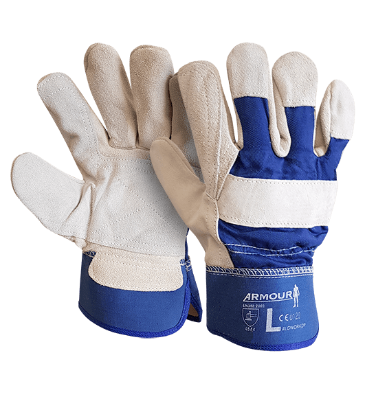 Armour Leather Work Tough Double Palm Glove Armour Safety Products