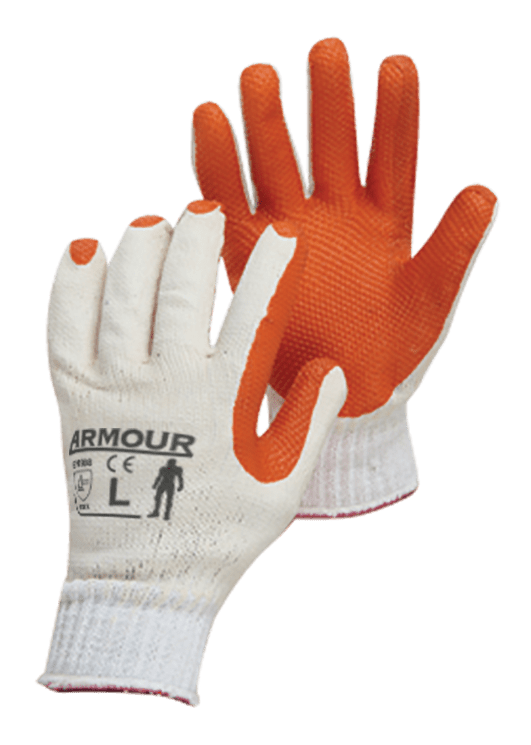 Armour Red Latex Open Back Glove Armour Safety Products Ltd.