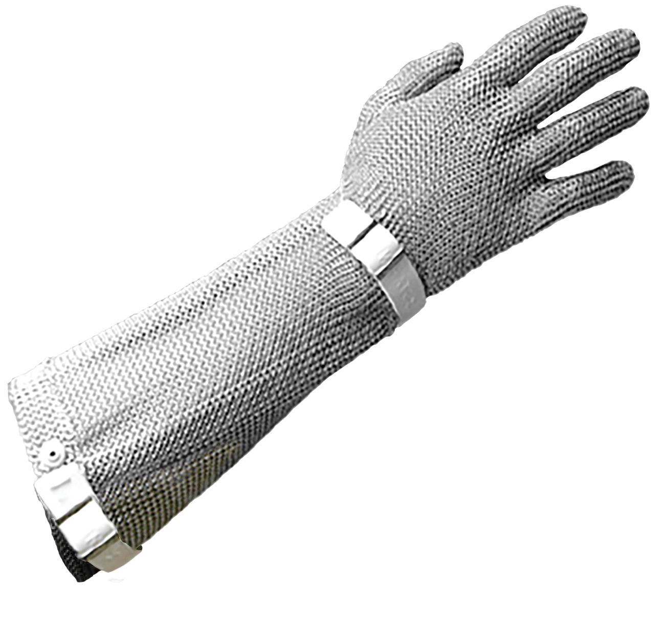 Protec Chain Mesh Glove with Button Closure & 20cm Cuff Armour Safety