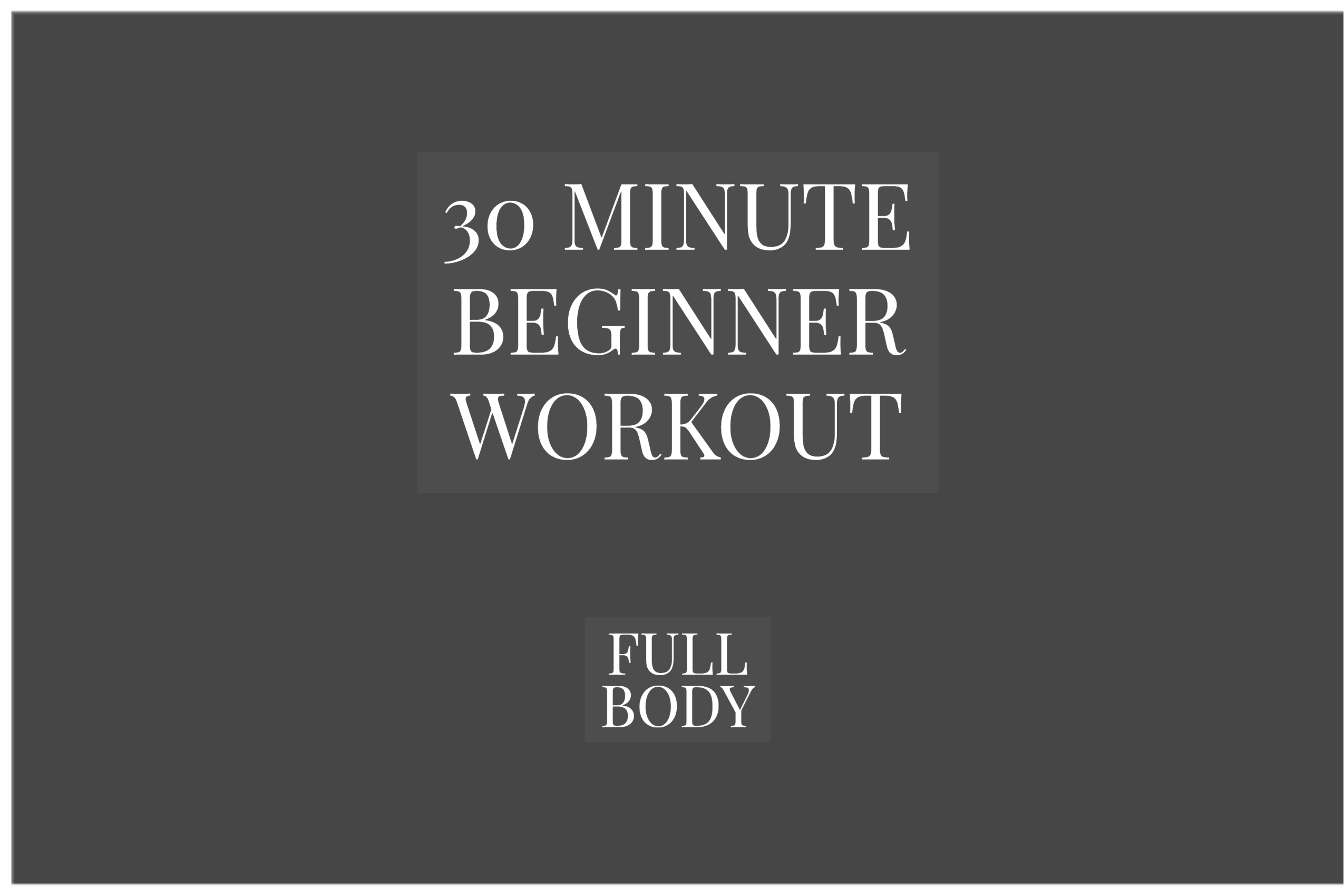 FULL BODY WORKOUT FOR BEGINNERS Armstrong Fitness Systems