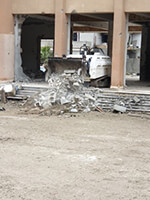 Demining machine in building