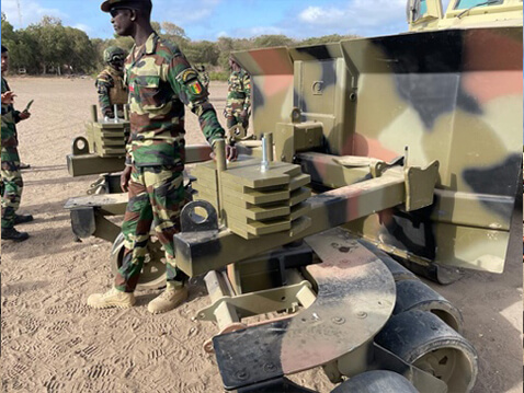Blast Plate prevents damage to the host vehicle and windscreen during 3 Kg NEQ explosive test