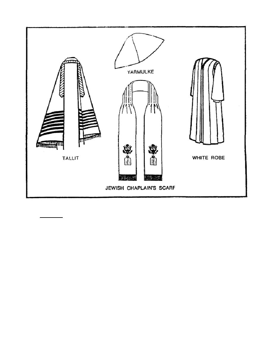 Figure 111. Vestments Worn by a Jewish Chaplain.