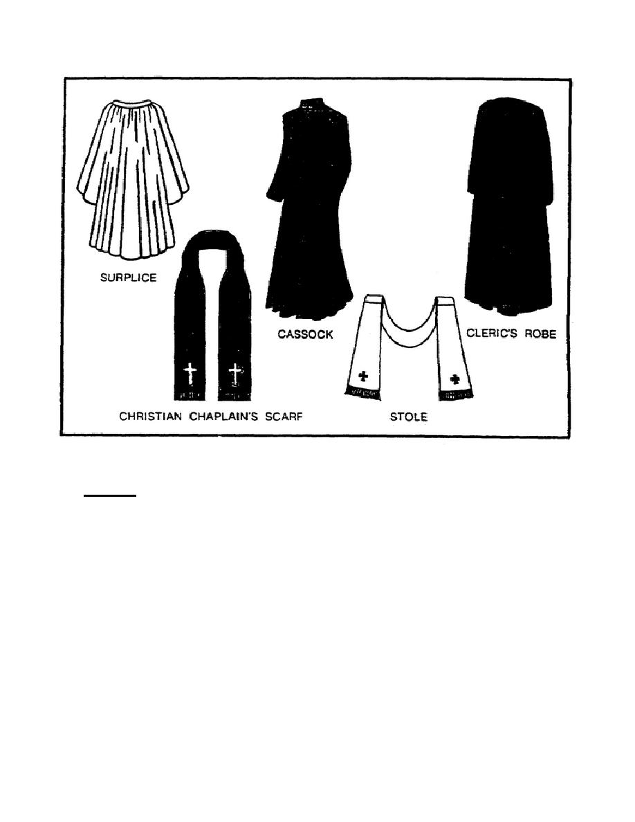Figure 23. Vestments Worn by a Protestant Chaplain.