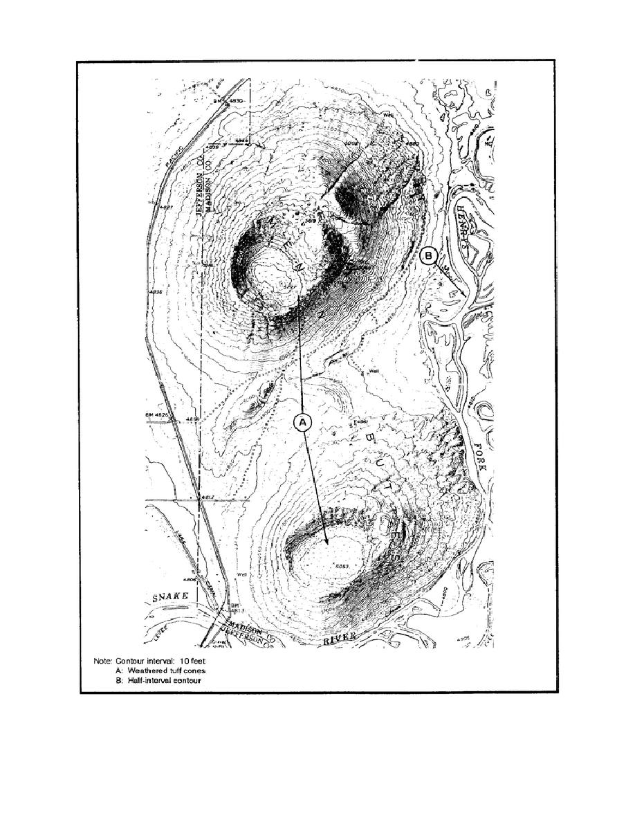 Figure 17. Topographic map of Menan Buttes, Idaho