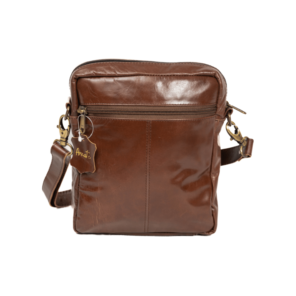 Genuine Leather Tan Crossbody Bag Shoulder Sling ARNATE