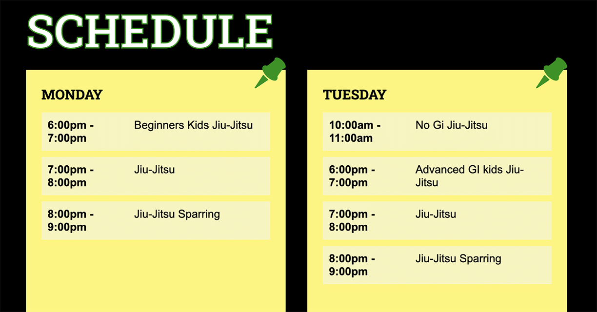 Schedule Arnold BJJ