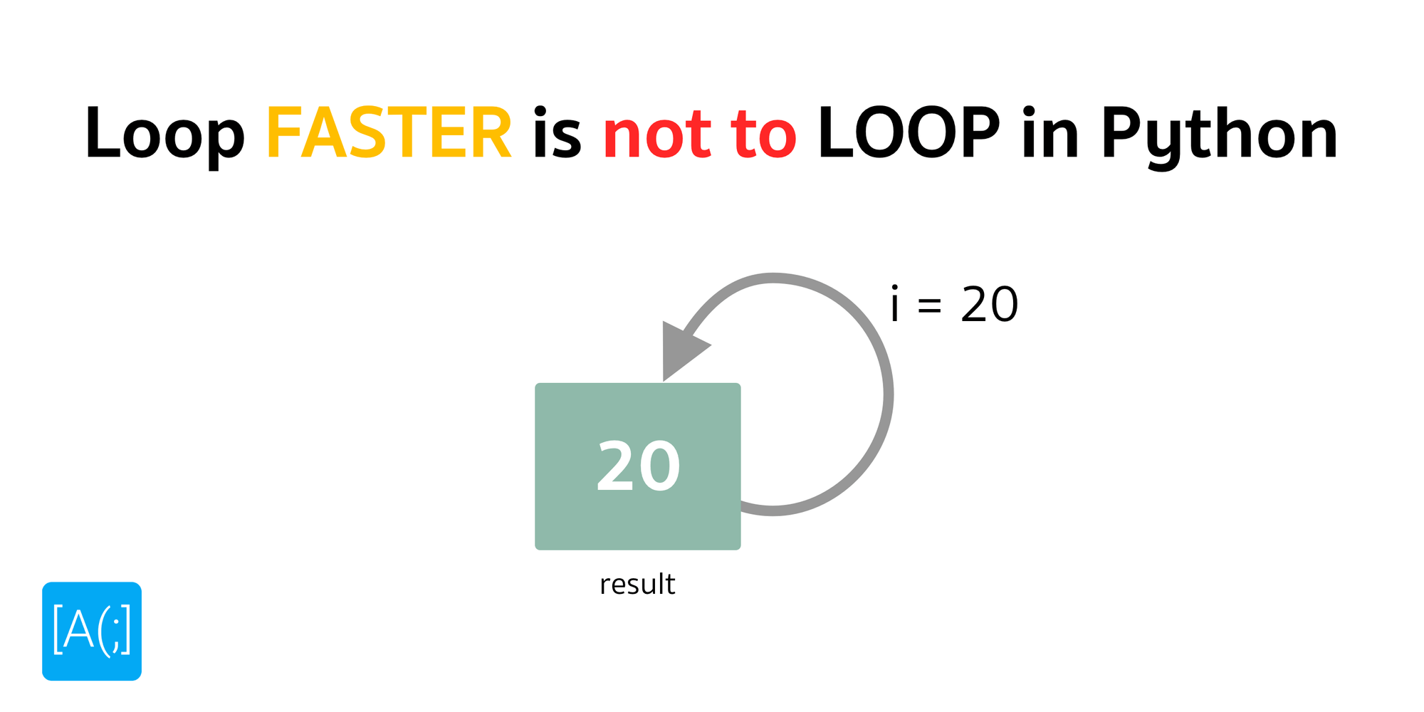 Loop FASTER is not to LOOP in Python Arnondora