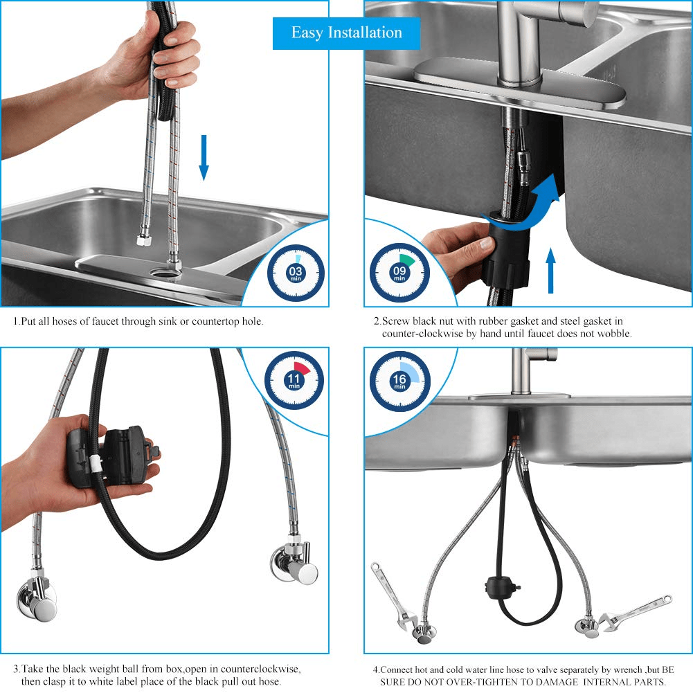 Kitchen Faucet Pull DownArofa A01LY Commercial Modern Single Hole