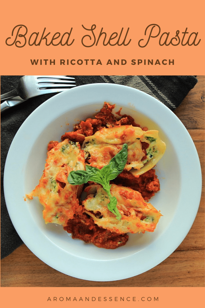 Ricotta and Spinach Filled Pasta Shells Aroma and Essence