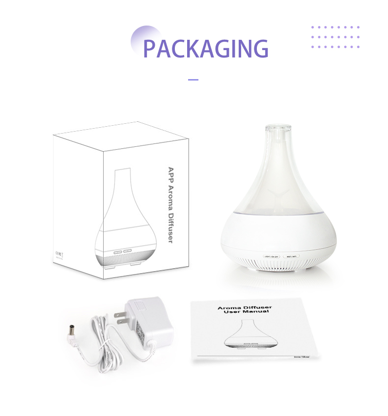AM130 350ml smart APP control ultrasonic aroma diffuser China