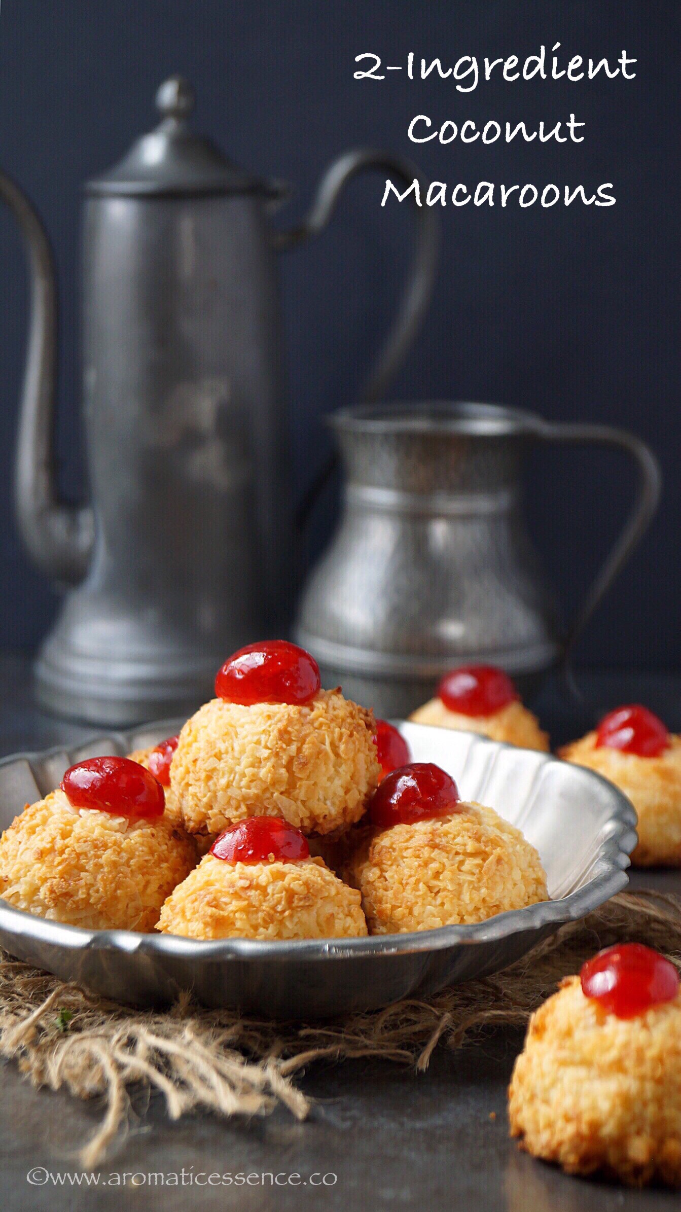 Eggless Coconut Macaroons Two Ingredient Coconut Macaroons Aromatic