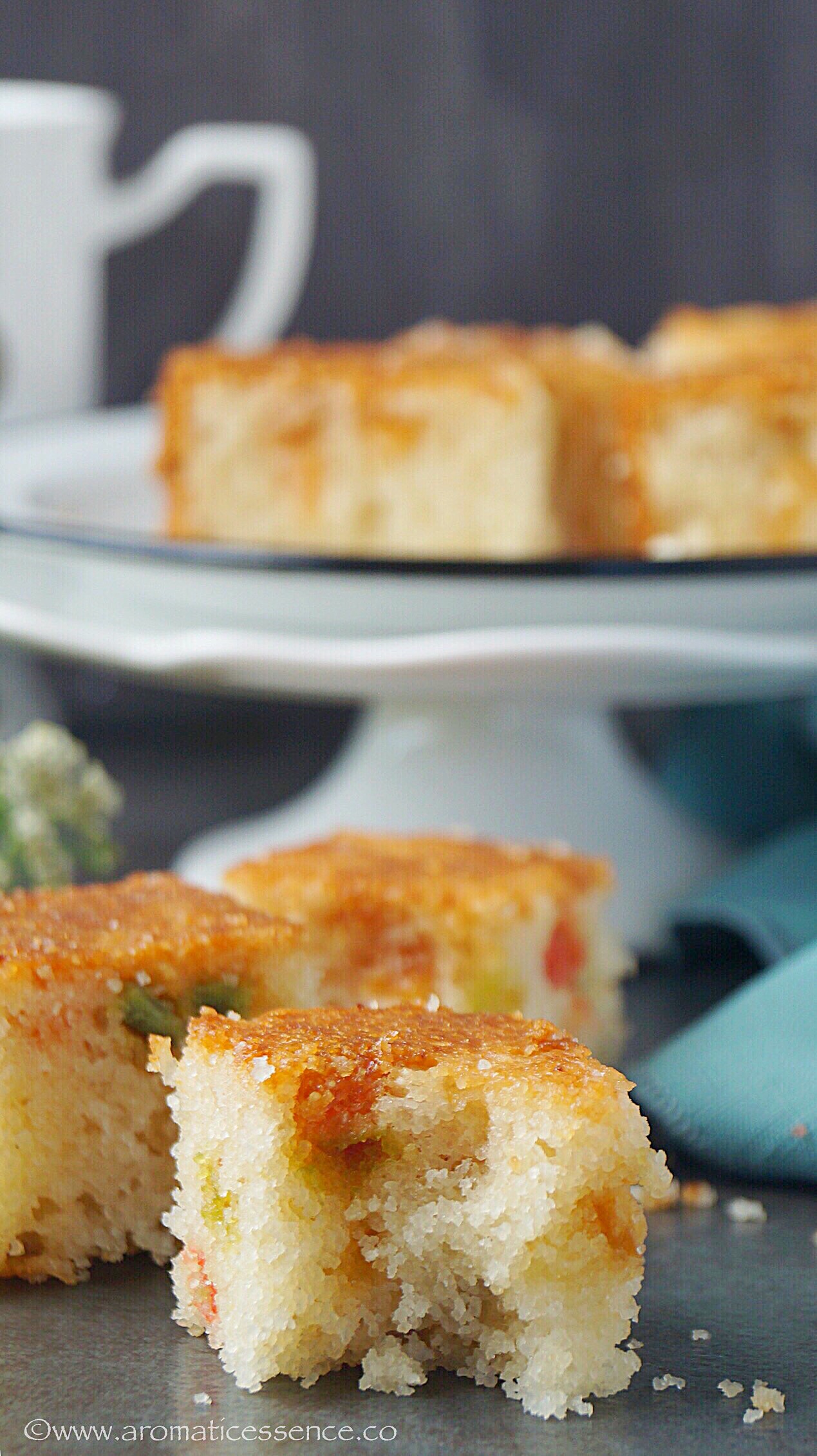 Rava Cake Sooji Cake Semolina Cake (Eggless) Aromatic Essence