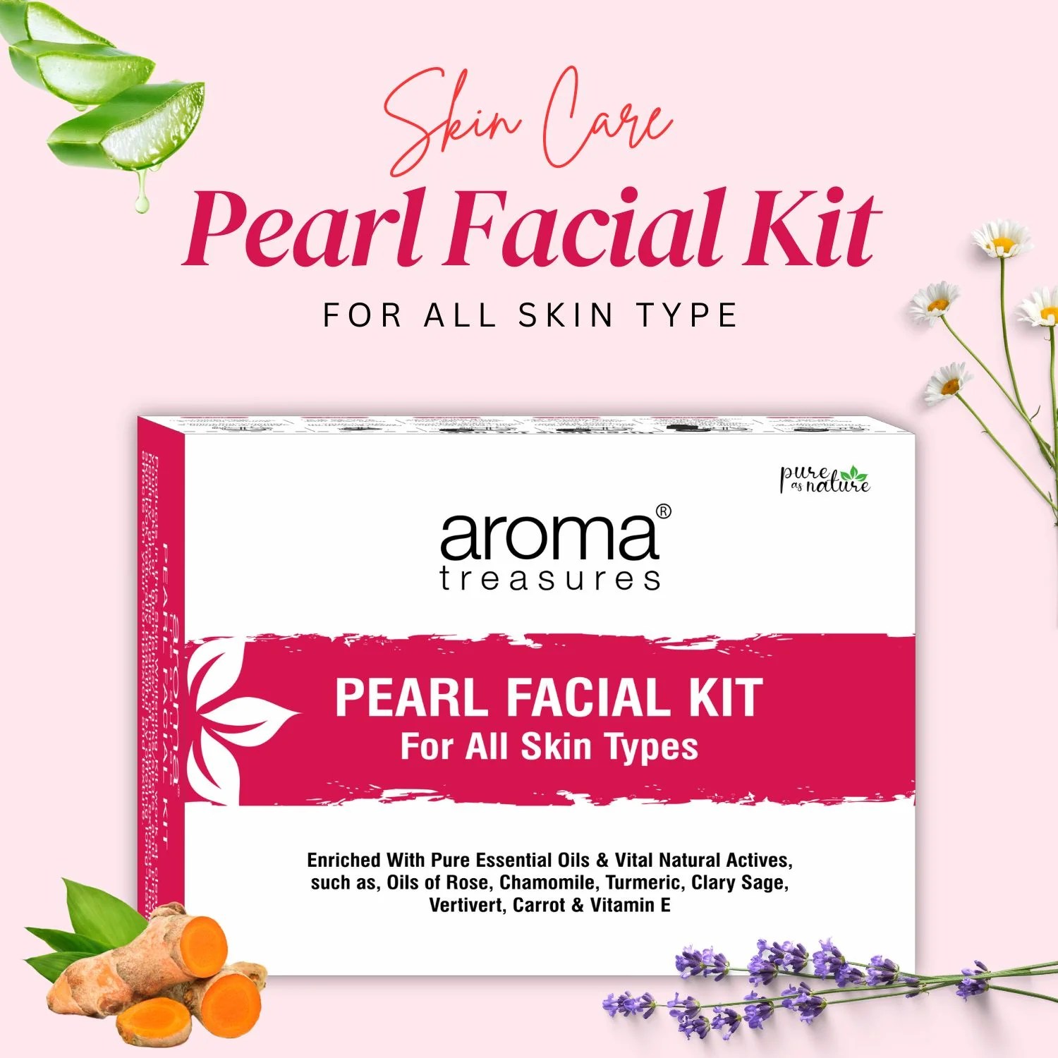 Pearl Facial Kit For All Skin TypesAroma Treasures