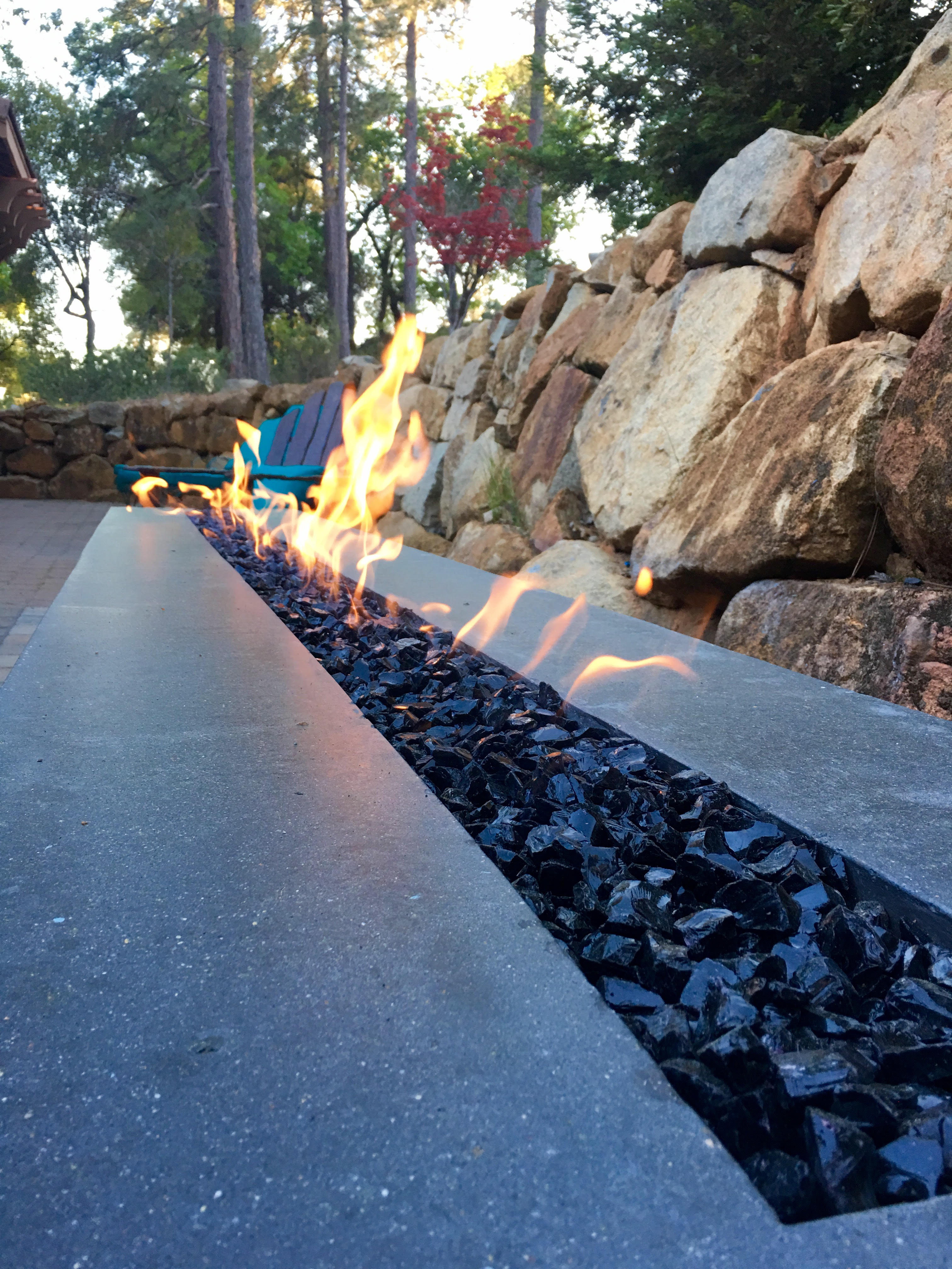 residential fire pit install sacramento Aronson Landscape