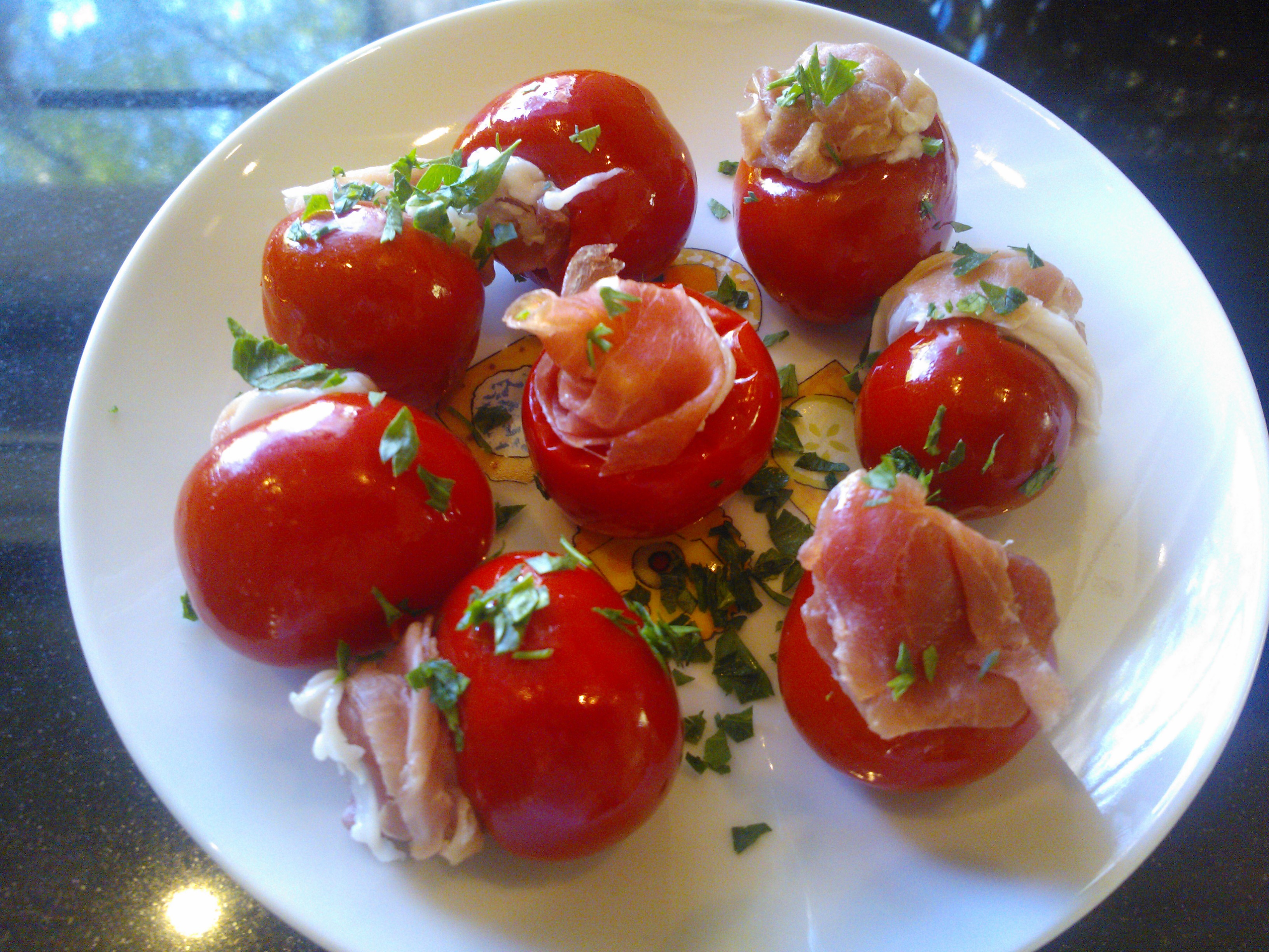 Pepperazzi Stuffed with ProsciuttoWrapped Fontina Around Anna's Table