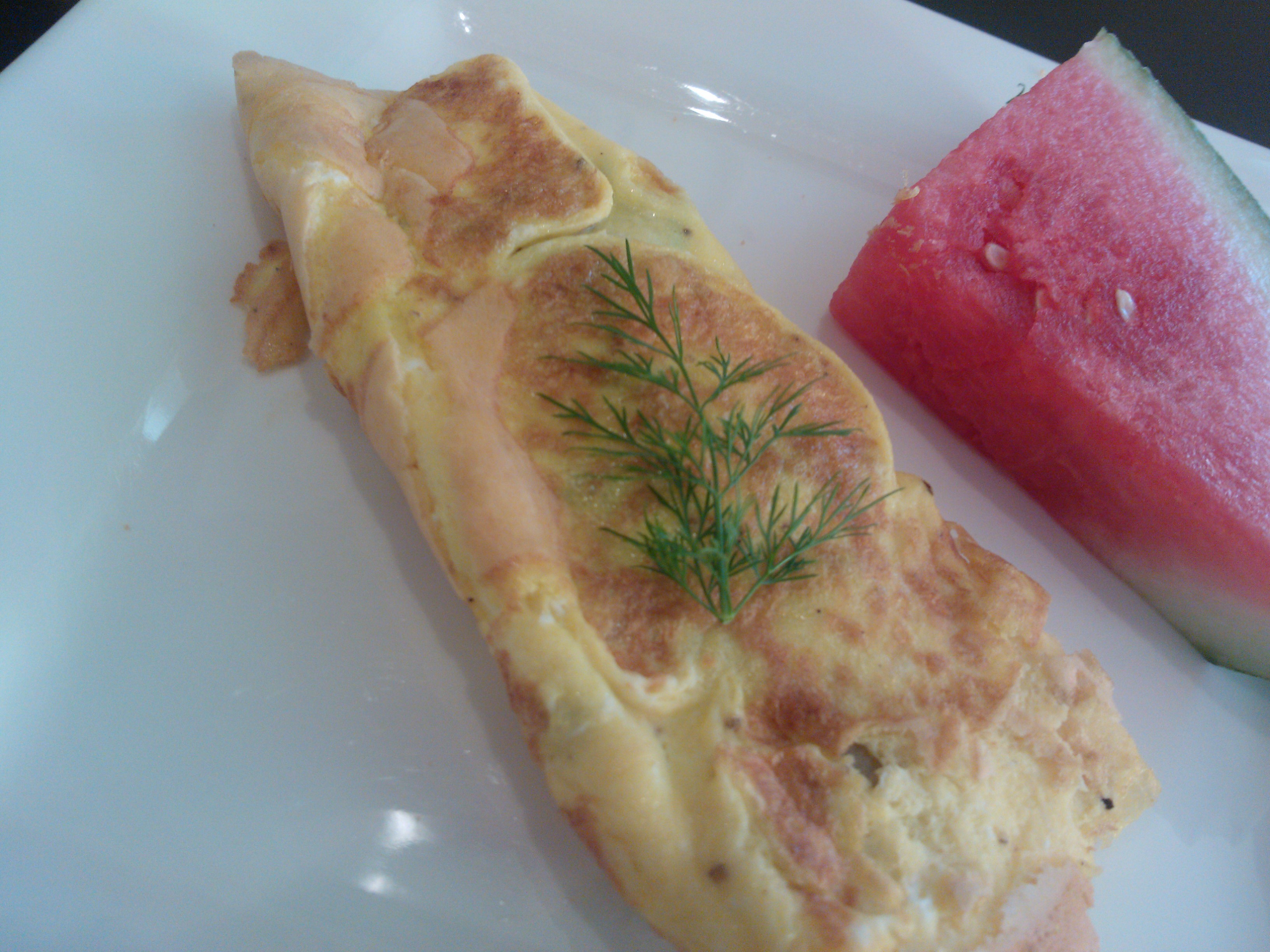 French Omelette with Dill, Shallots & Goat Cheese Around Anna's Table