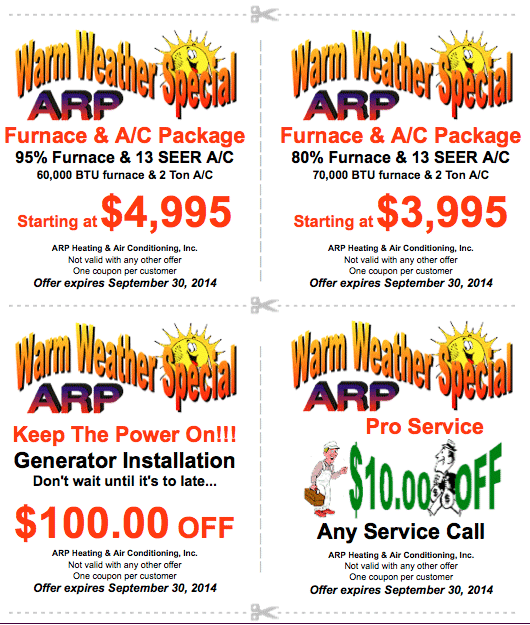 specials_coupon ARP Heating & Air Conditioning