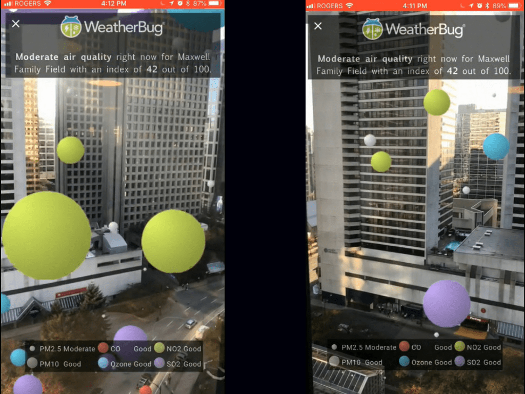 WeatherBug Weather App Updated With Augmented Reality To Show Air