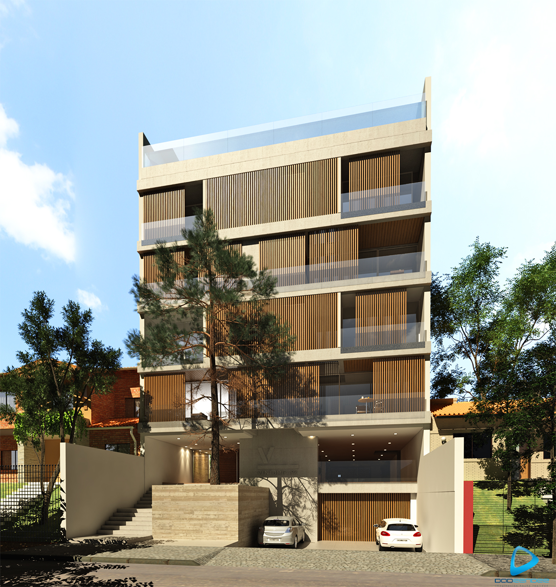 » 3D Edificio Multifamiliar Render » Paraguay