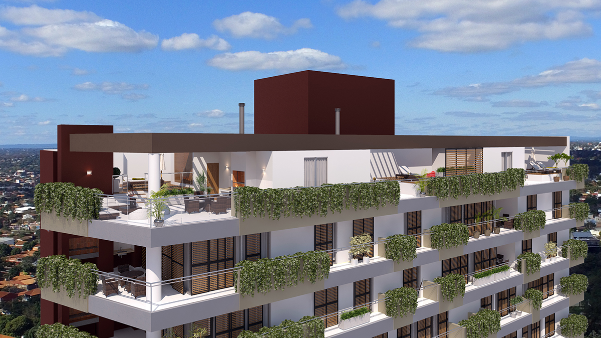 » 3D Edificio Multifamiliar Render » Paraguay