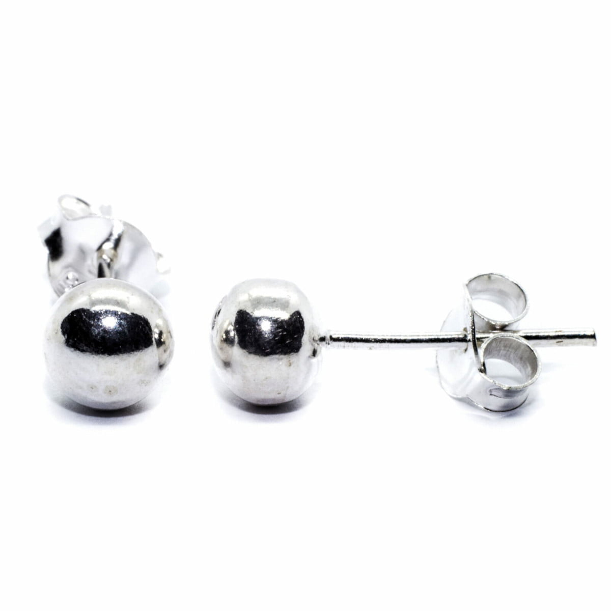 5 mm ball stud earrings in sterling silver Arran View