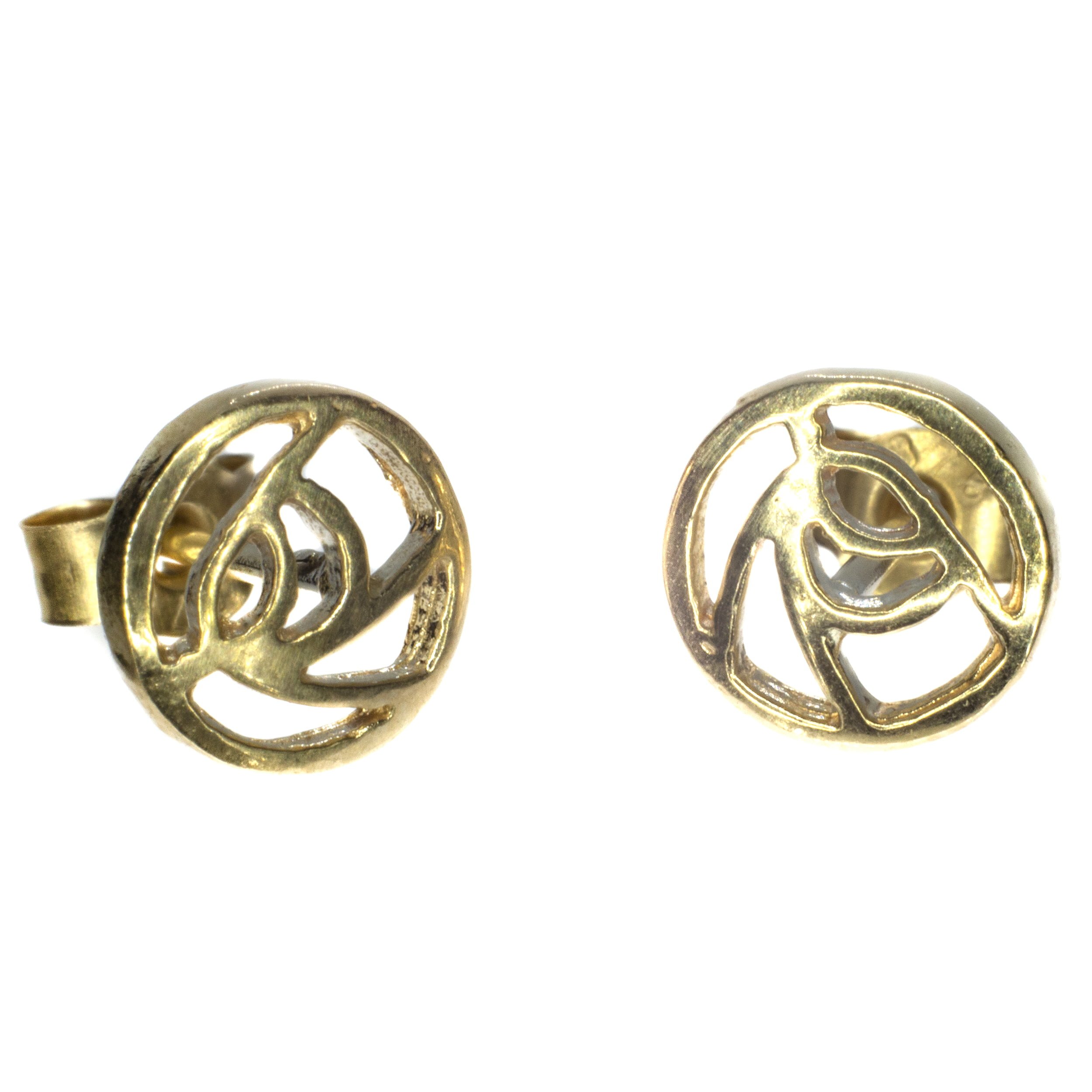 Rennie mackintosh stud earrings in 9ct yellow gold Arran View
