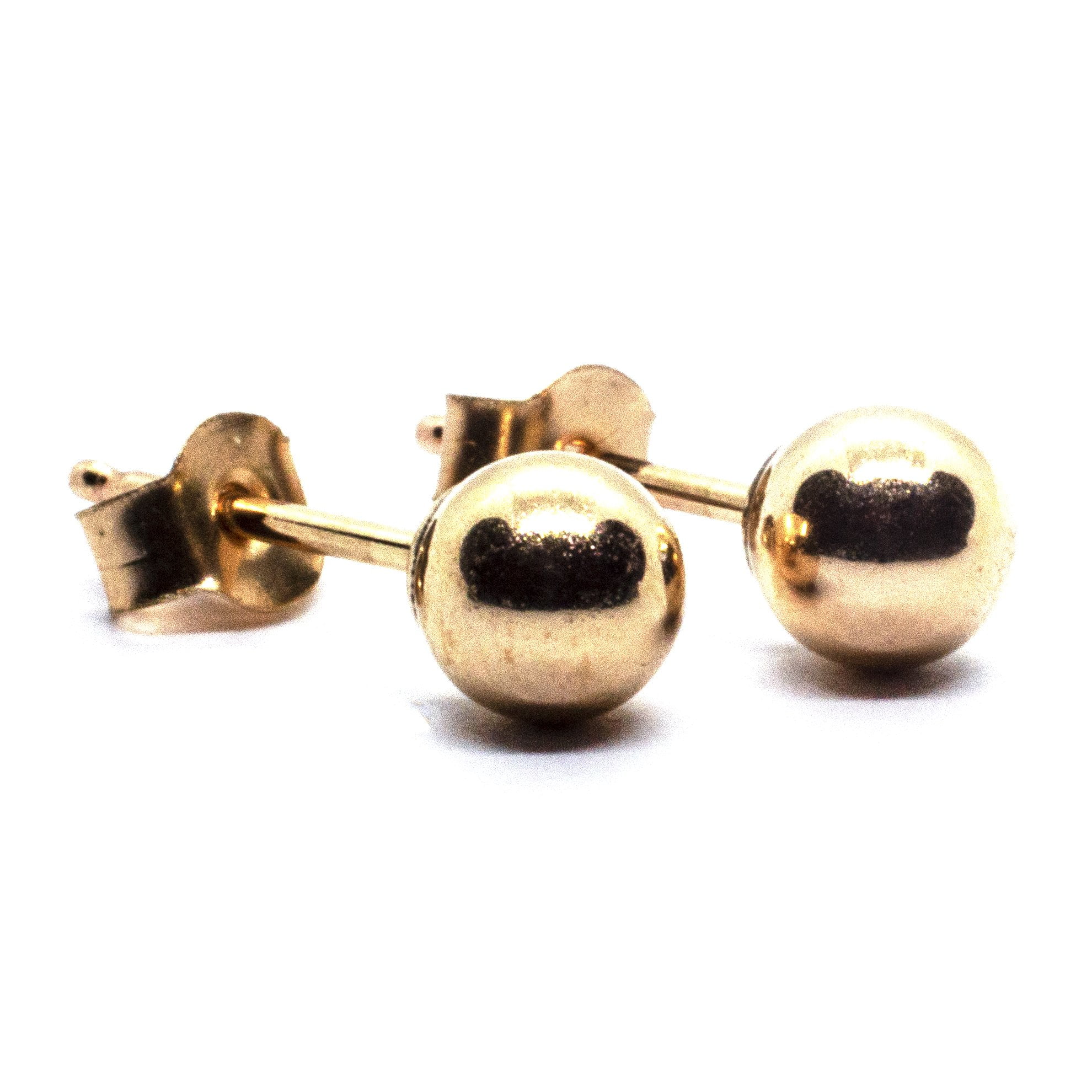 4 mm gold ball stud earrings in 9ct yellow gold Arran View