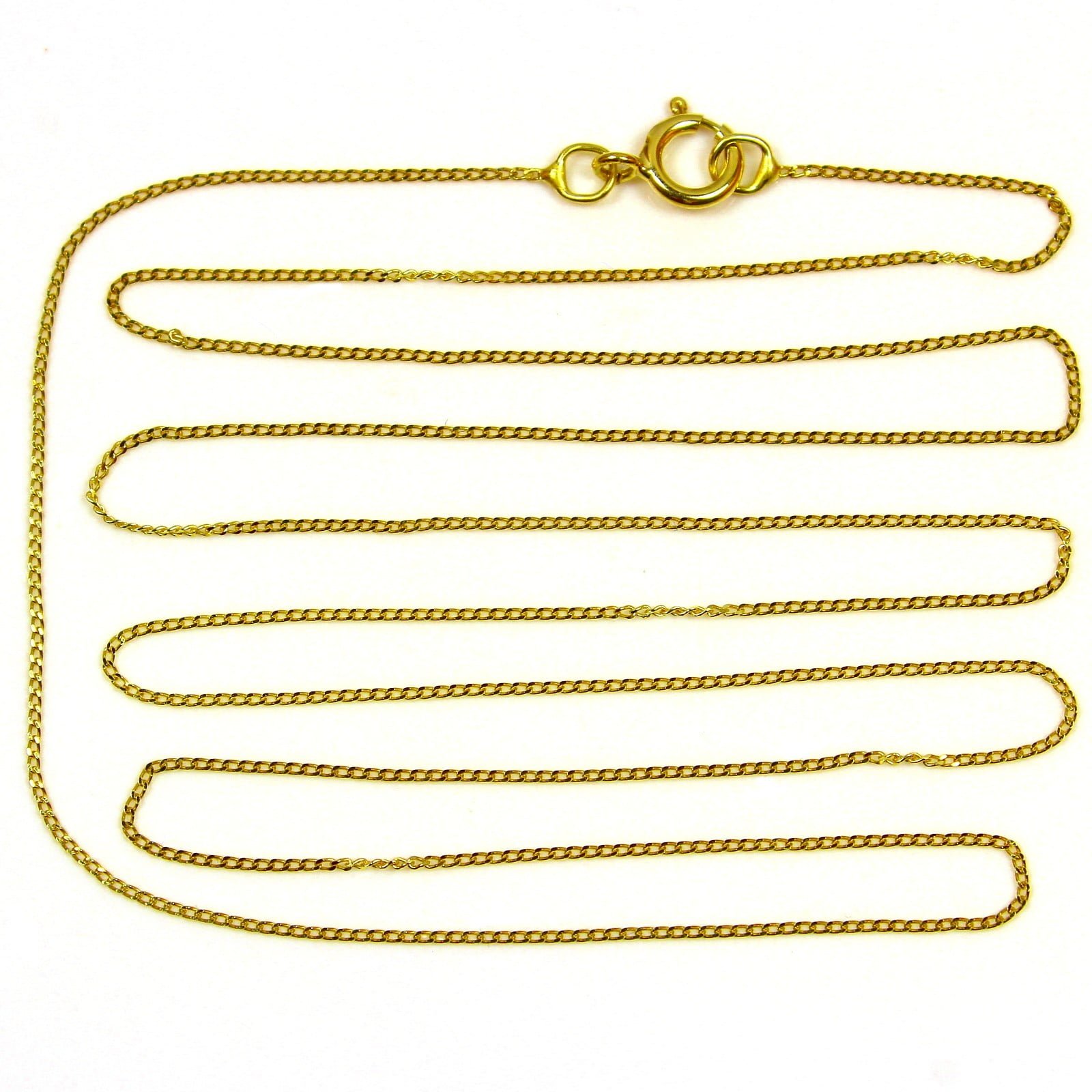 18 inch fine trace curb chain in 9ct yellow gold Arran View