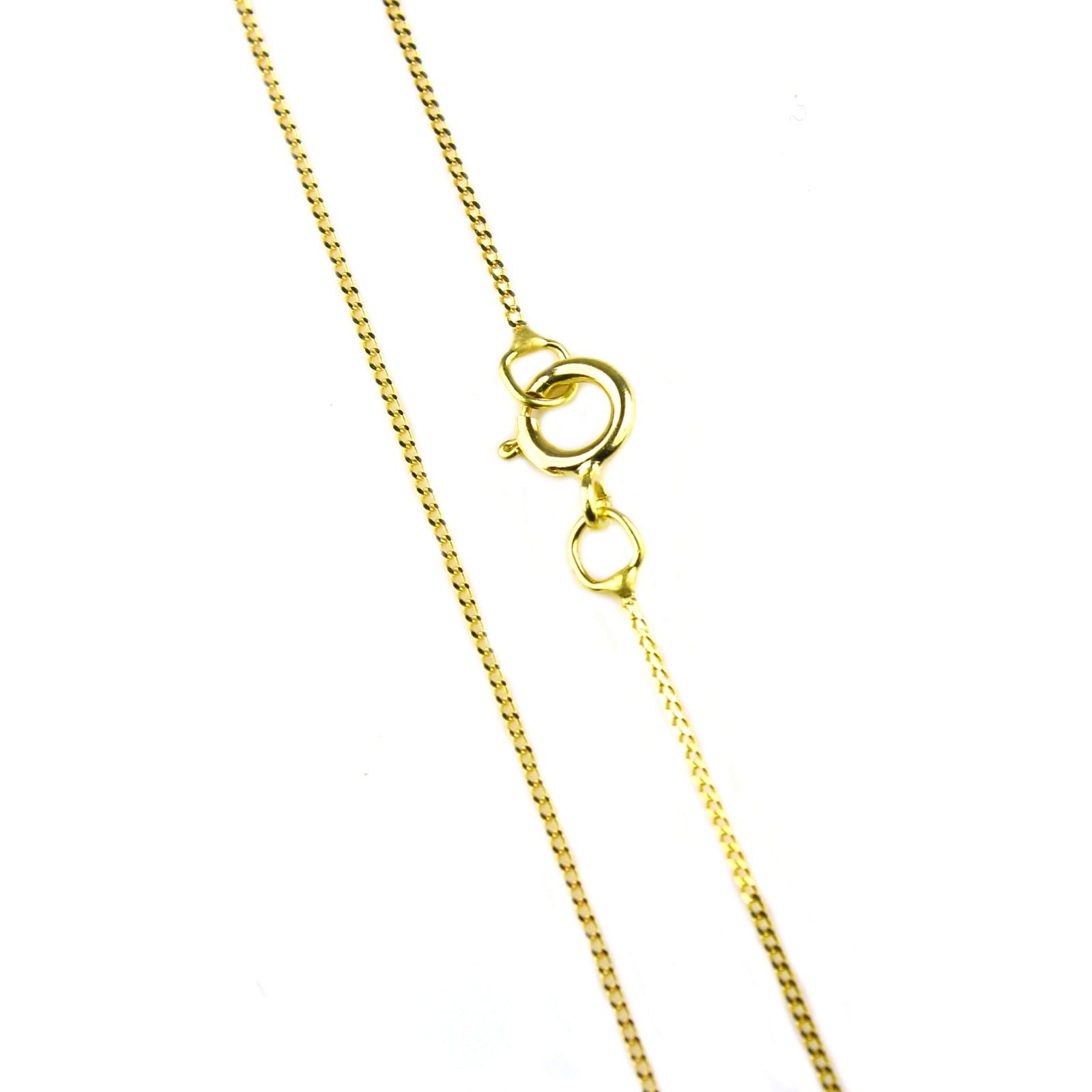 18 inch fine trace curb chain in 9ct yellow gold Arran View