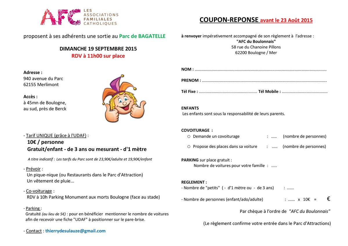 AFC Sortie au parc de Bagatelle