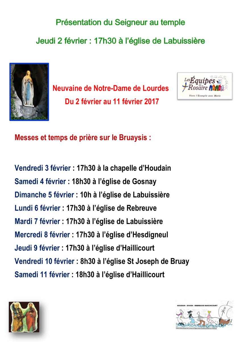 Neuvaine de NotreDame de Lourdes