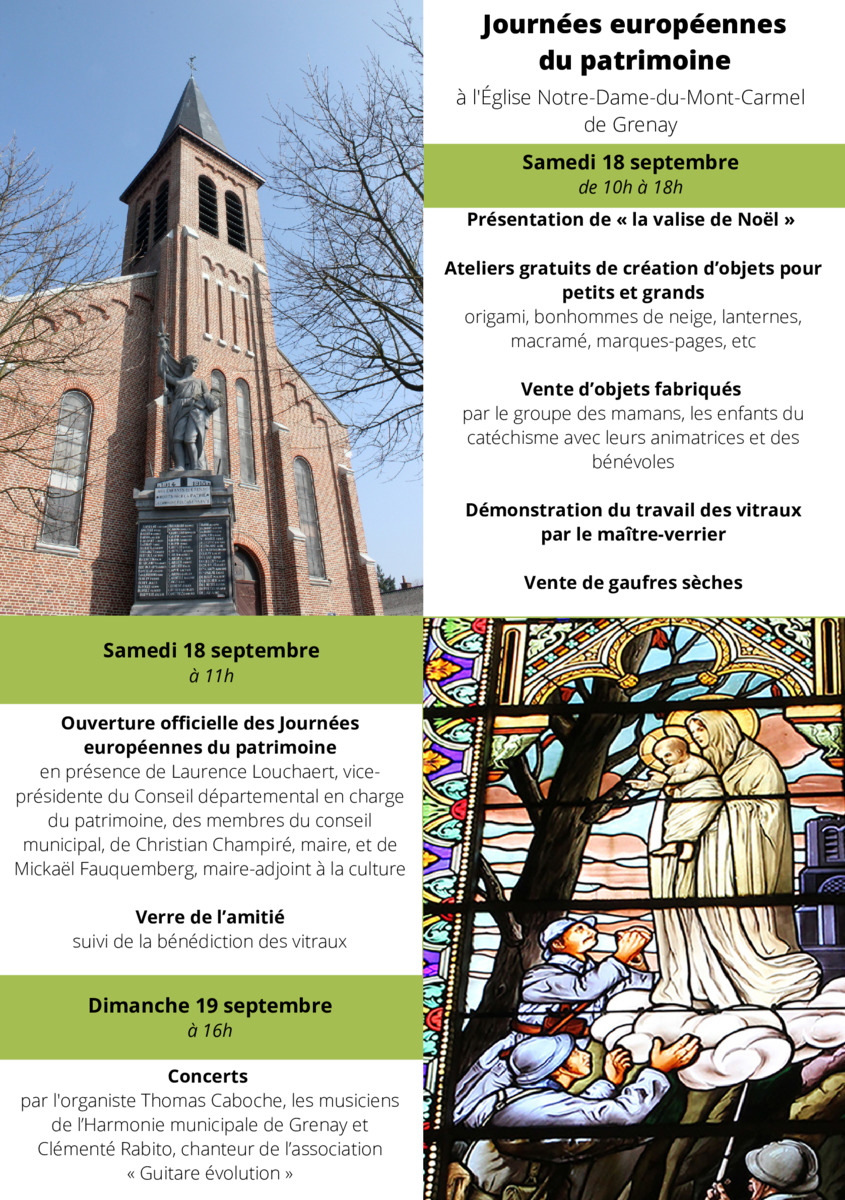 Les Journées du Patrimoine à l'église NotreDameduMontCarmel de Grenay