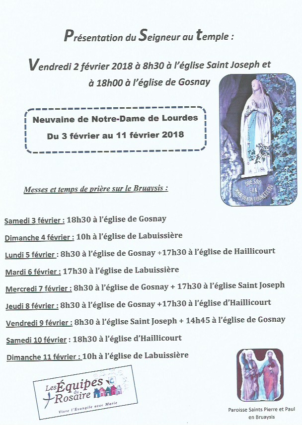 Neuvaine Notre Dame de Lourdes