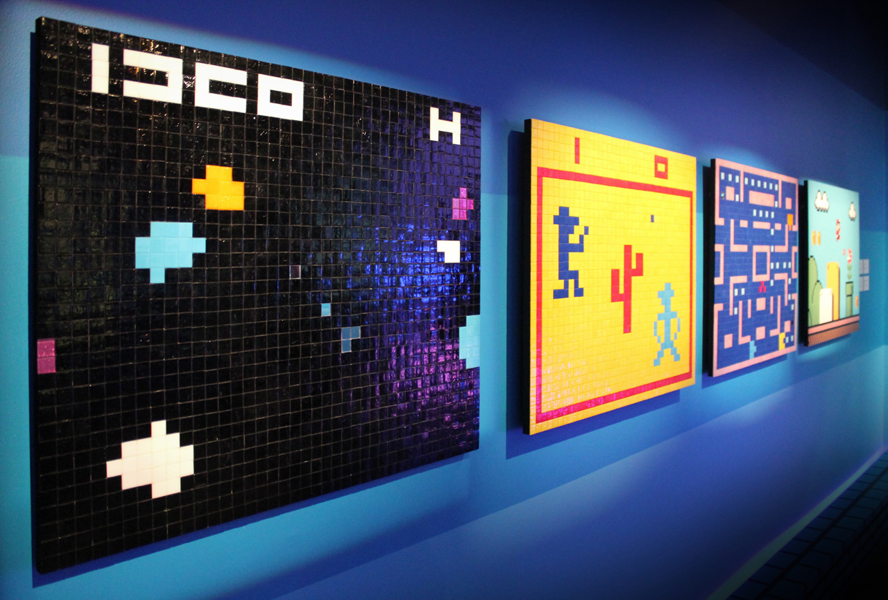 Showing Invader “Hello, My Game Is…” Musée en Herbe « Arrested Motion
