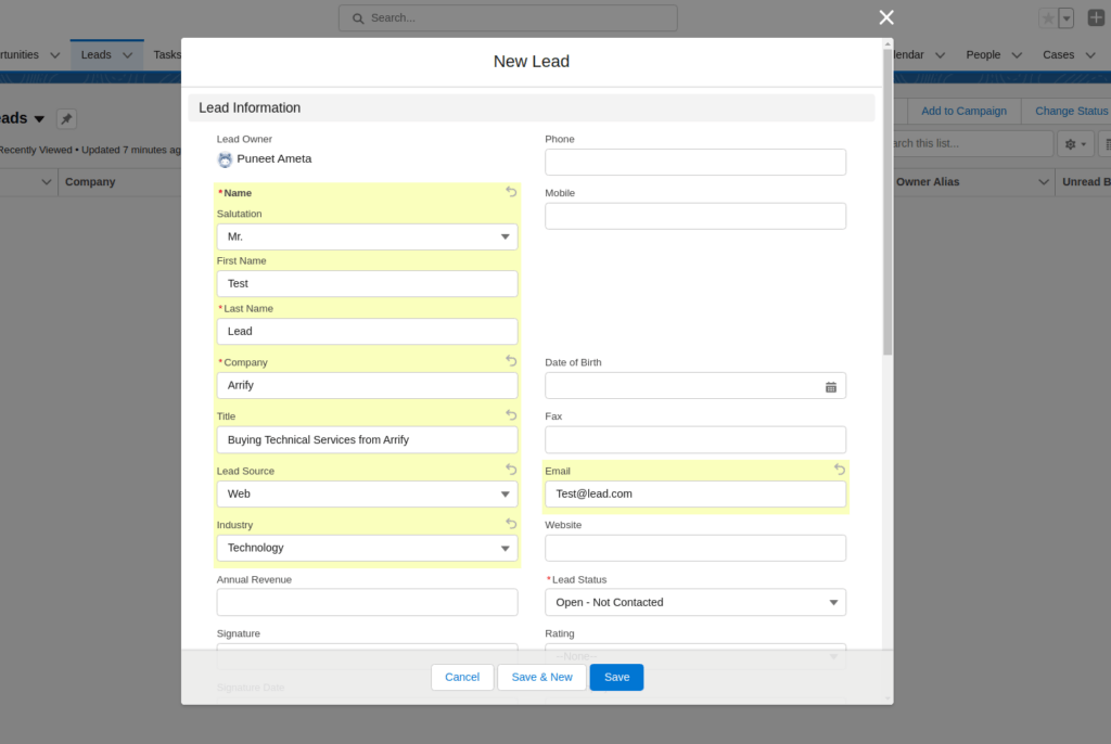 Convert Lead in Salesforce Arrify