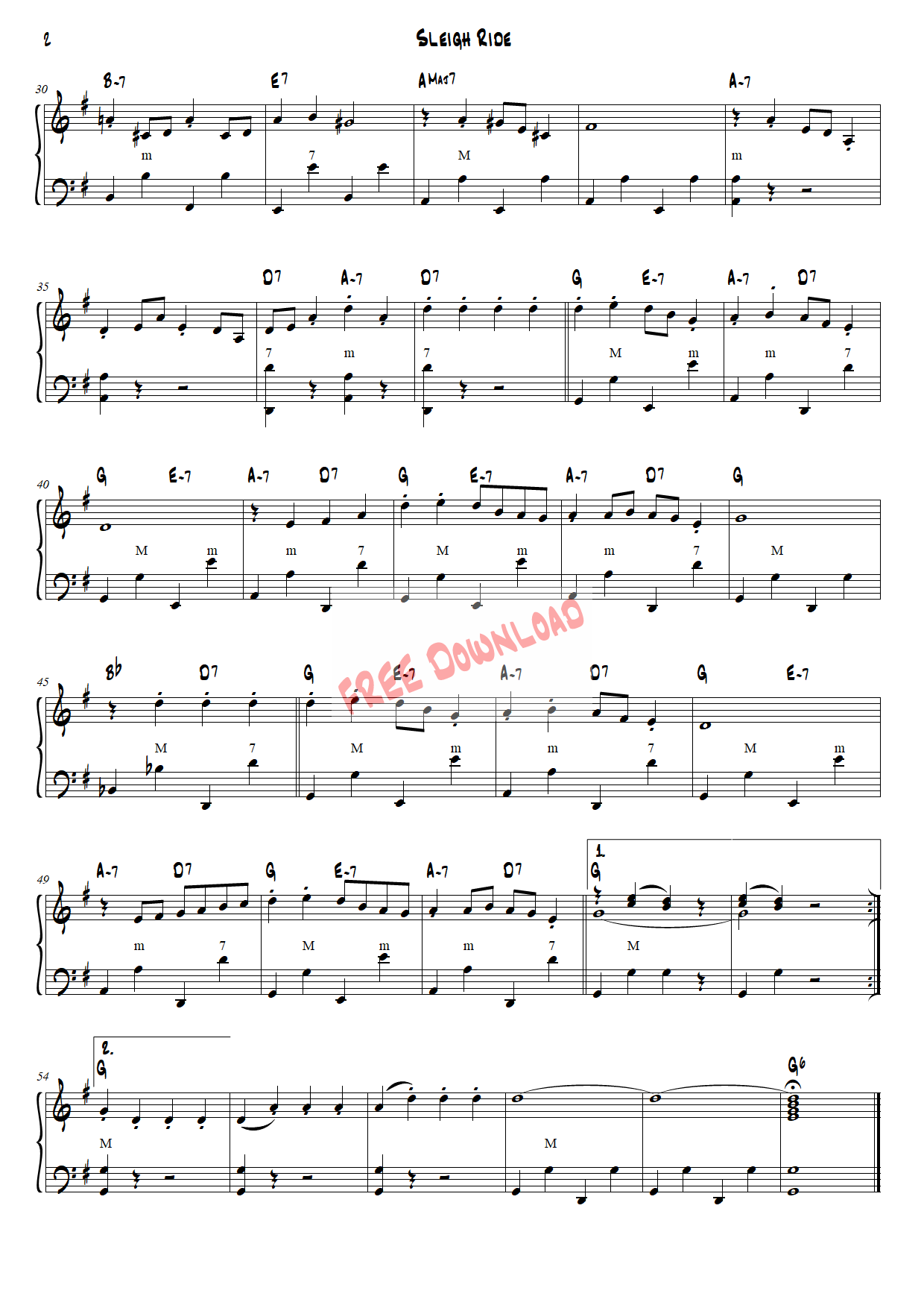 Sleigh Ride para acordeón