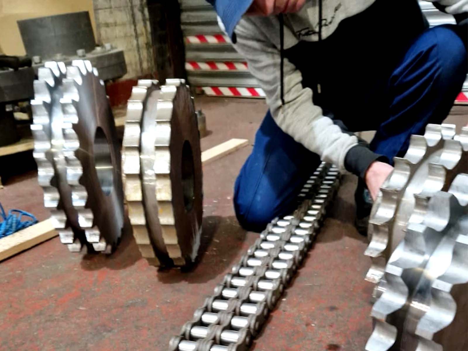 Worn 2” pitch Duplex Sprockets replaced within 2 days