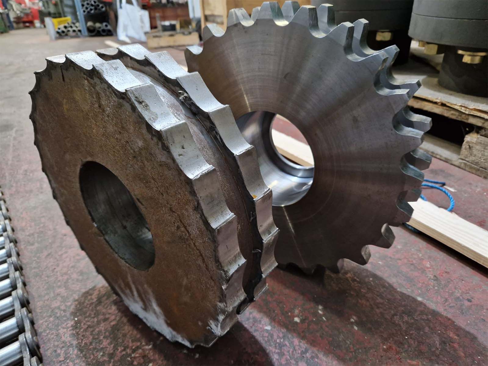 Worn 2” pitch Duplex Sprockets replaced within 2 days